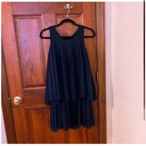 RAG & BONE Navy Blue Pleated Tiered Pleats Dress Size 4 EUC